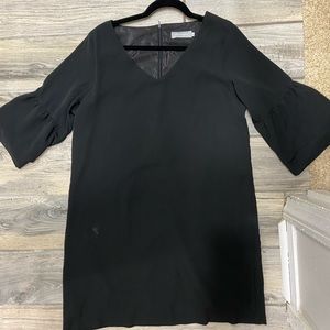 Black bell sleeve cocktail dress